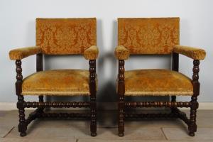 Pair of Italian 17th C Style Open Armchair (1).JPG
